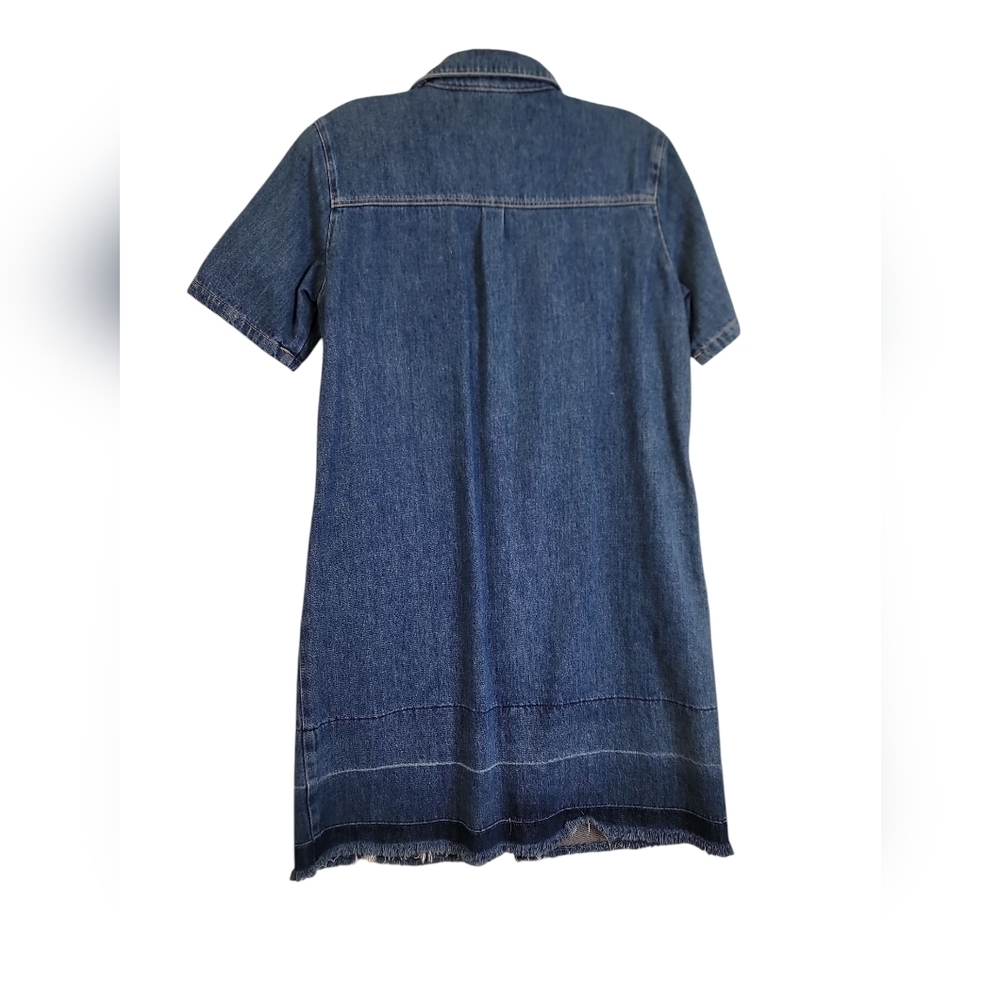 Mavi Denim shirt dress frayed edge - Picture 2 of 10